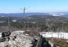 Pohled z Kamennho kostela smr Bischofsreut