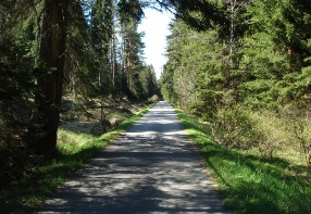 Vltavská cesta, dlouhá rovina od Ovesné směrem na Pěknou, na konci železniční přejezd zvaný "Smrťák"