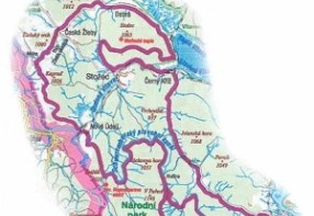 Cyklotrasa od Stoeck kaple k Plenmu jezeru / Radweg von der Tusset-Kapelle zum Plckensteiner See / Cycling path from Stoec Chapel to Plen Lake