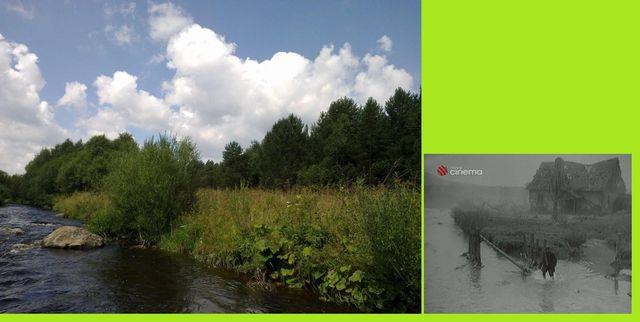 Porovnávací snímky z filmu a pořízené autorem v terénu