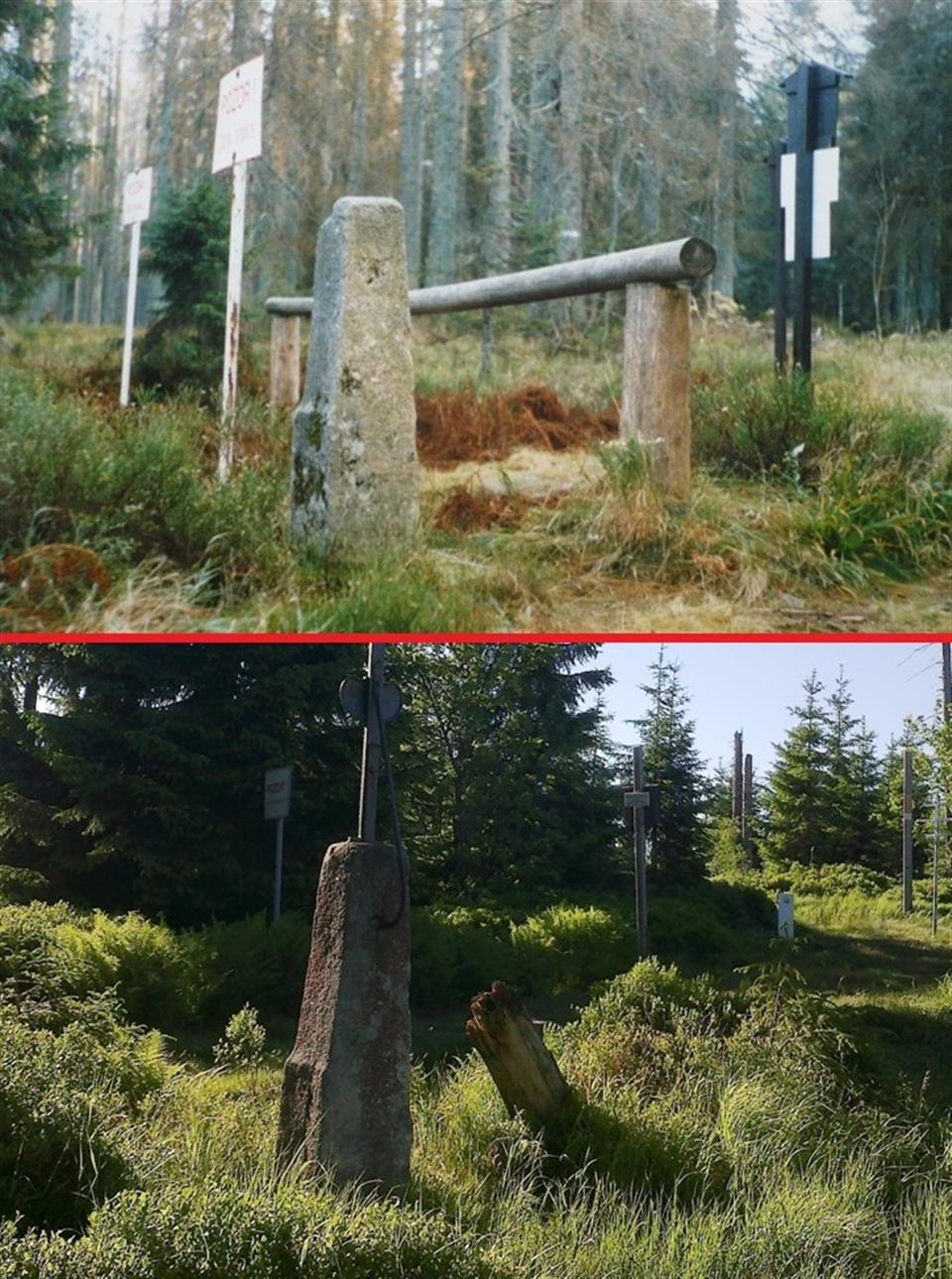 Modrý sloup v roce 1990